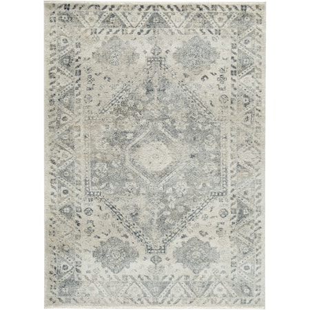 Precia Gray/Cream Large Rug